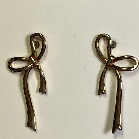 Cote d’ Argent 925 Sterling Silver Gold Plated Mini Bow Post Stud Earrings NEW - Picture 5 of 9